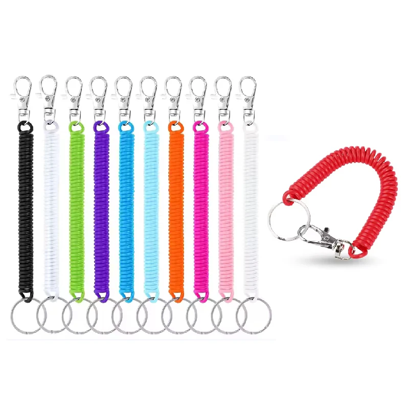 Spiral Retractable Coil Spring Keychain